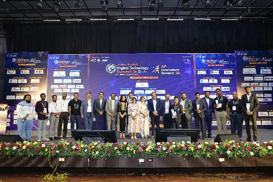 Award ceremony group on stage